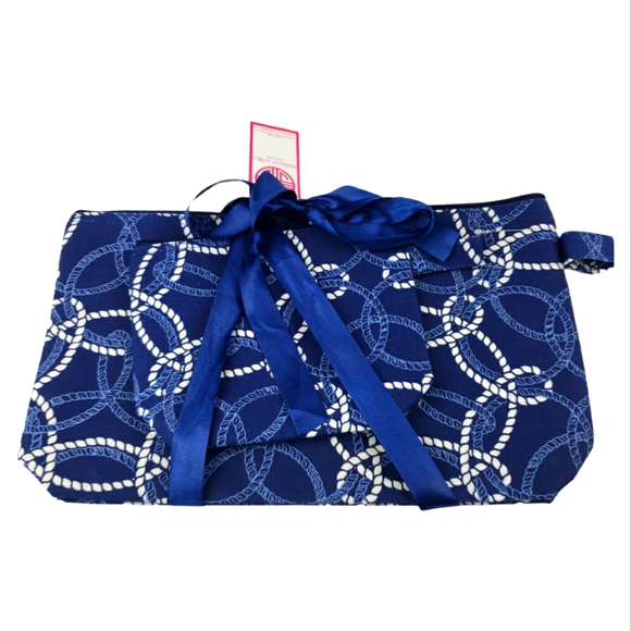 Buckhead Betties NWT Knot-Ical Zippered Pouch Set in Navy & White - Picture 1 of 8